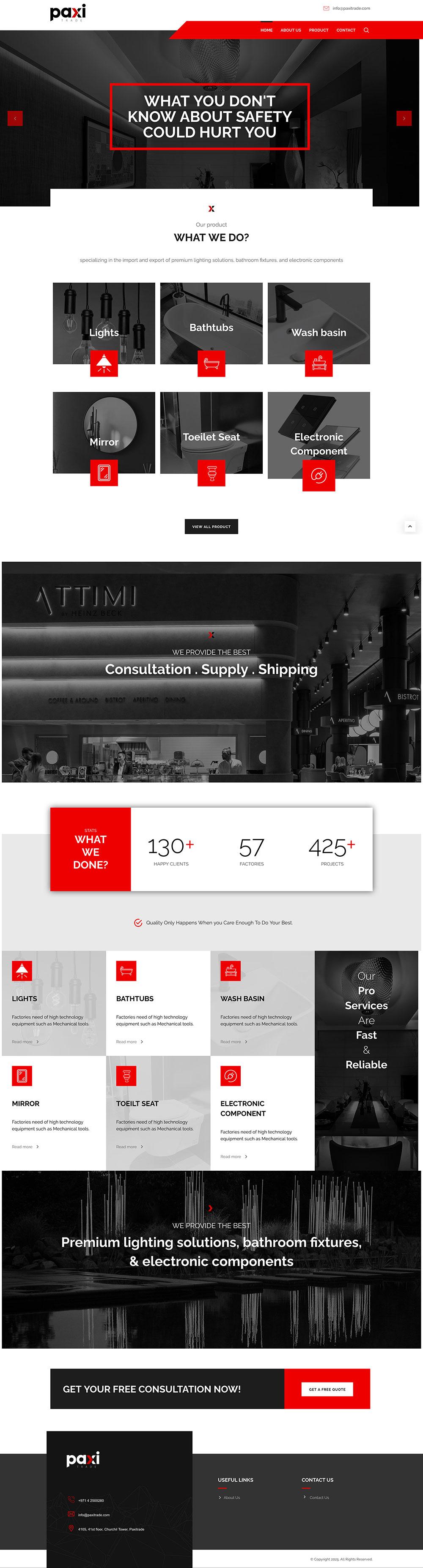 paxitradecom نمونه کار طراحی سایت فروشگاهی 