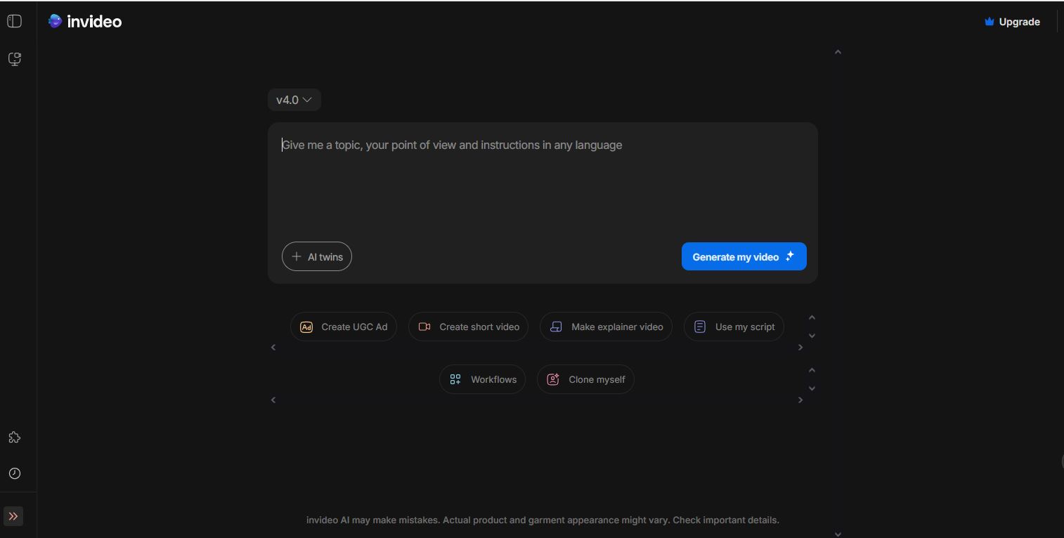هوش مصنوعی ساخت ویدئو invideo