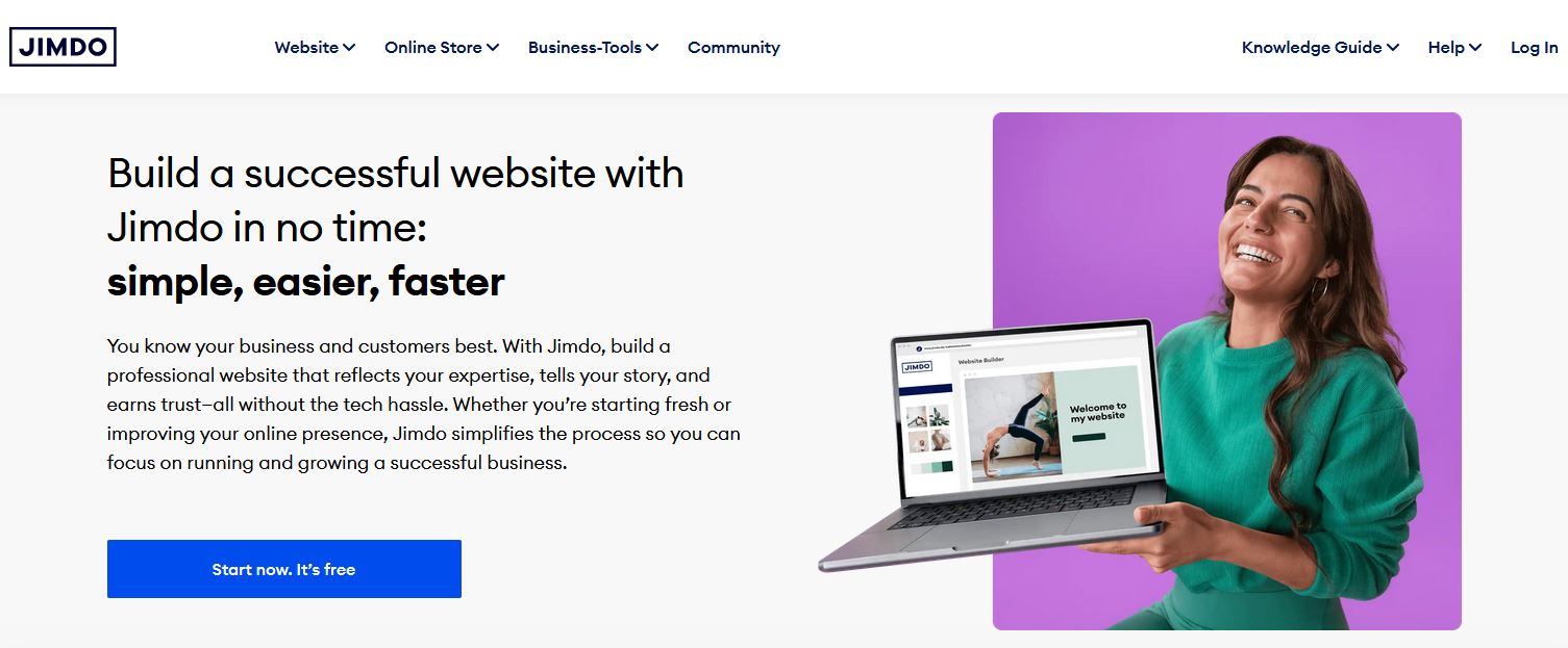 ساخت سایت با هوش مصنوعی Jimdo