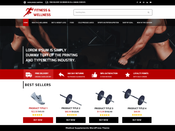 قالب Medical Supplements Store – بهترین قالب برای سایت فروش تجهیزات پزشکی و داروخانه ها