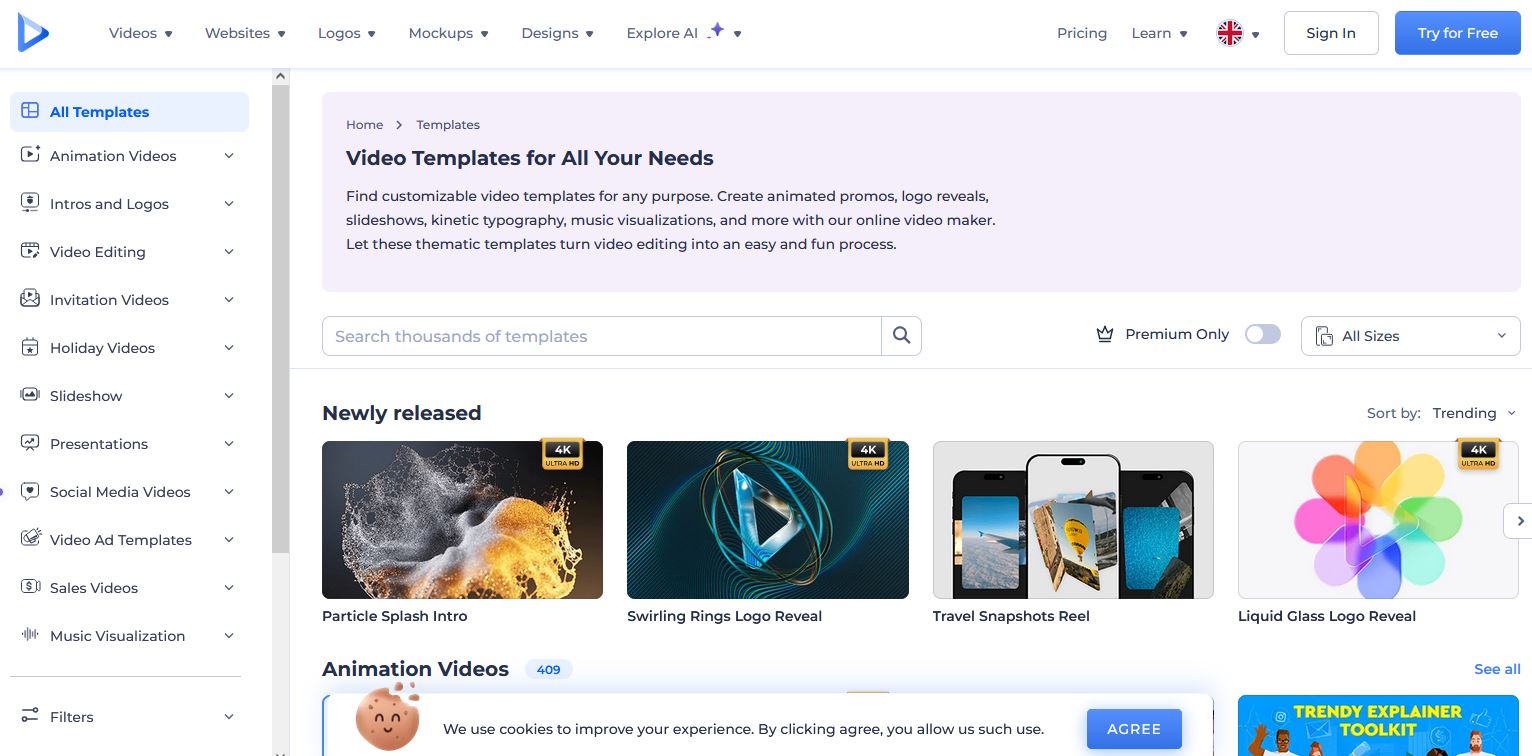 هوش مصنوعی ساخت ویدئو Renderforest