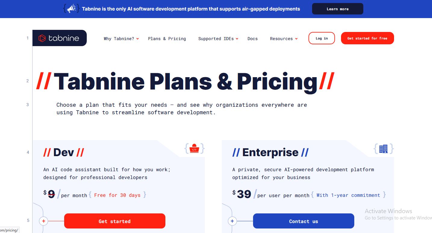 ابزار هوش مصنوعی برنامه نویسی Tabnine