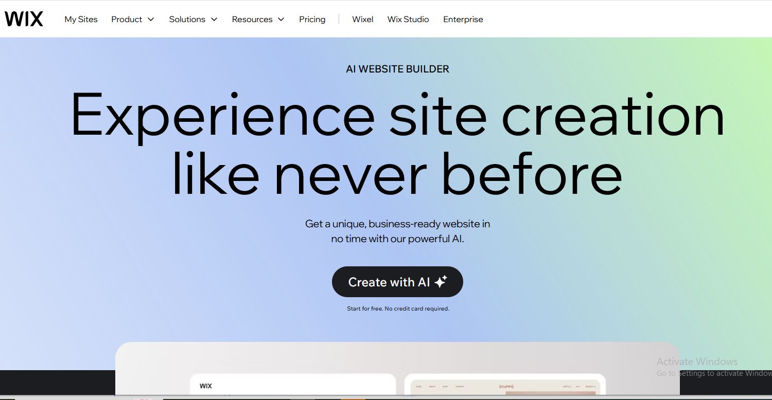 طراحی سایت با هوش مصنوعی Wix ADI
