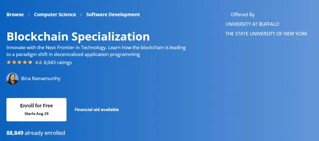 Blockchain Specialization on Coursera